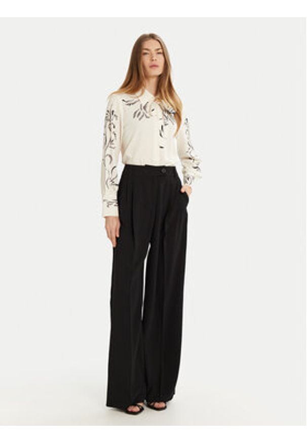 Marella Koszula Yacht 2513111043 Écru Relaxed Fit. Materiał: syntetyk