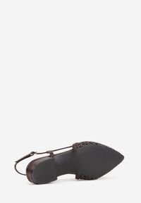 Renee - Brązowe Sandały z Plecioną Cholewką Triscan. Zapięcie: sprzączka. Kolor: brązowy. Sezon: wiosna #6