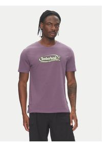 Timberland T-Shirt TB0A6DJY Fioletowy Regular Fit. Kolor: fioletowy. Materiał: bawełna