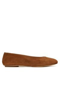 Weekend Max Mara Baleriny Todisuede 2525526074600 Brązowy. Kolor: brązowy. Materiał: zamsz, skóra
