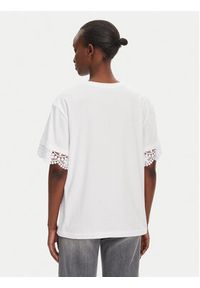 TwinSet - TWINSET T-Shirt 251TT2410 Biały Relaxed Fit. Kolor: biały. Materiał: bawełna #4
