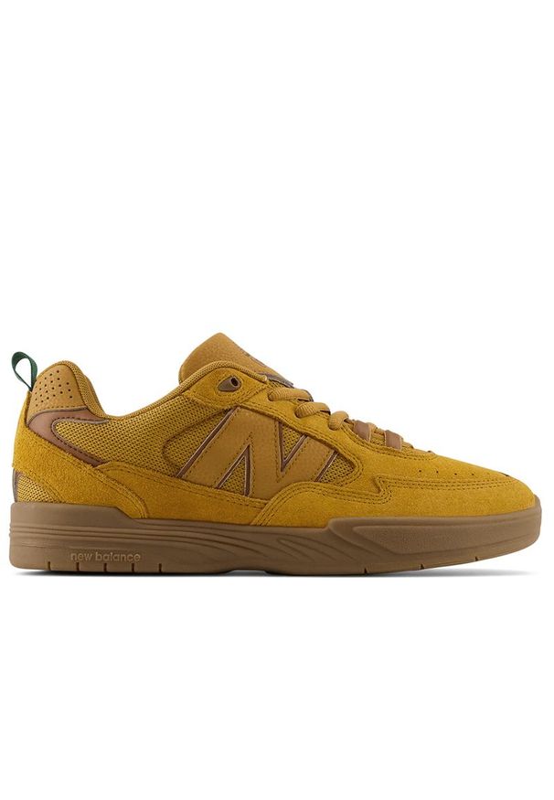 Buty New Balance Numeric NM808WHE - brązowe. Kolor: brązowy. Materiał: guma, materiał, syntetyk, zamsz. Szerokość cholewki: normalna. Sport: skateboard