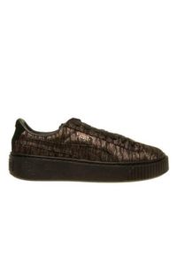 Buty do chodzenia damskie Puma Basket Platform VR Wmns. Zapięcie: sznurówki. Kolor: żółty, wielokolorowy, brązowy. Materiał: tkanina, materiał, skóra, syntetyk. Szerokość cholewki: normalna. Obcas: na platformie. Sport: turystyka piesza