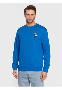 Karl Lagerfeld - Bluza KARL LAGERFELD. Typ kołnierza: dekolt w karo. Kolor: niebieski #1