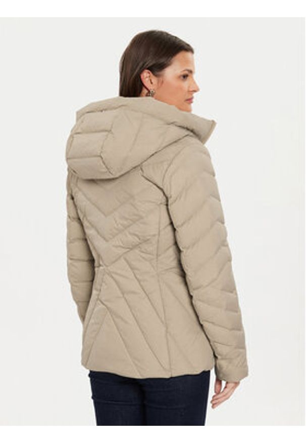 TOMMY HILFIGER - Tommy Hilfiger Kurtka puchowa Chevron WW0WW42623 Beżowy Regular Fit. Kolor: beżowy. Materiał: syntetyk