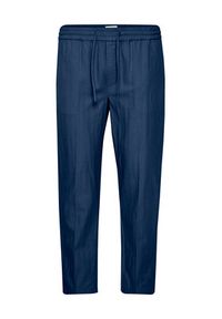 Casual Friday Spodnie materiałowe 20504738 Granatowy Regular Fit. Okazja: na co dzień. Kolor: niebieski. Materiał: bawełna, len, materiał. Styl: casual #4