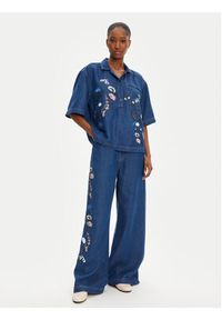 Munthe Koszula jeansowa Phor 252100525203 Niebieski Loose Fit. Kolor: niebieski. Materiał: lyocell