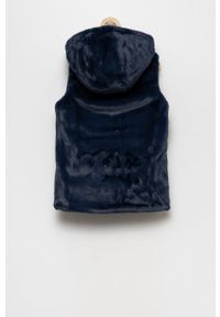 Guess bezrękawnik dwustronny dziecięcy kolor granatowy. Okazja: na co dzień. Typ kołnierza: kaptur. Kolor: niebieski. Długość rękawa: bez rękawów. Styl: casual #5