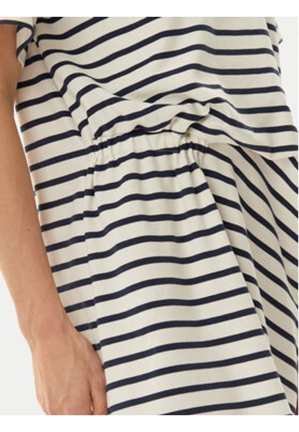 Max Mara Sukienka codzienna 2515621012650 Granatowy Regular Fit. Okazja: na co dzień. Kolor: niebieski. Materiał: bawełna. Typ sukienki: proste. Styl: casual