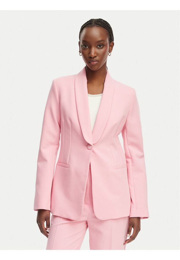 Morgan Marynarka 261-VMAKI.F Różowy Regular Fit. Kolor: różowy. Materiał: syntetyk