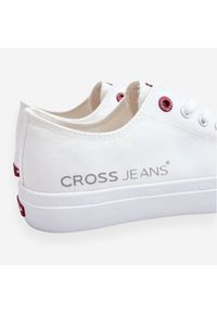 Męskie Trampki Cross Jeans LL1R4021 Białe. Zapięcie: sznurówki. Kolor: biały. Materiał: materiał, guma. Styl: klasyczny #5