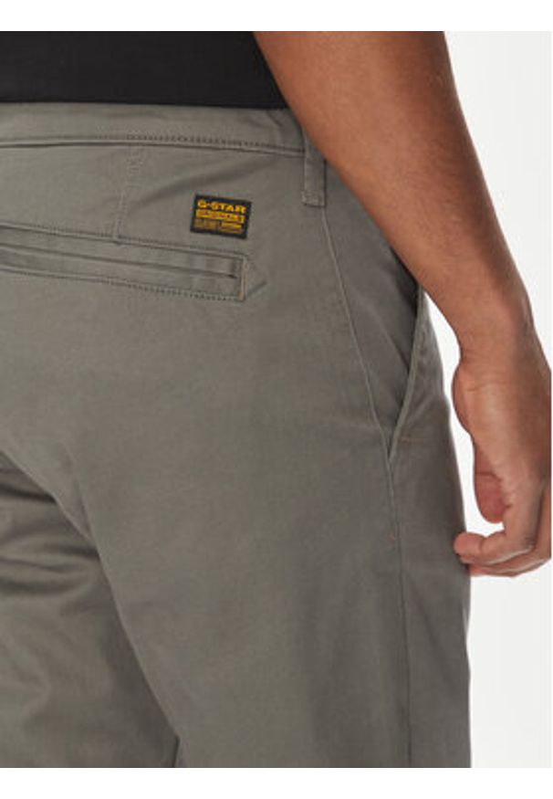 G-Star RAW - G-Star Raw Chinosy Chino 3.0 D25179-C105 Szary Skinny Fit. Kolor: szary. Materiał: bawełna