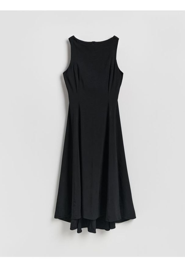 Reserved - LADIES` DRESS - czarny. Kolor: czarny. Materiał: wiskoza, tkanina
