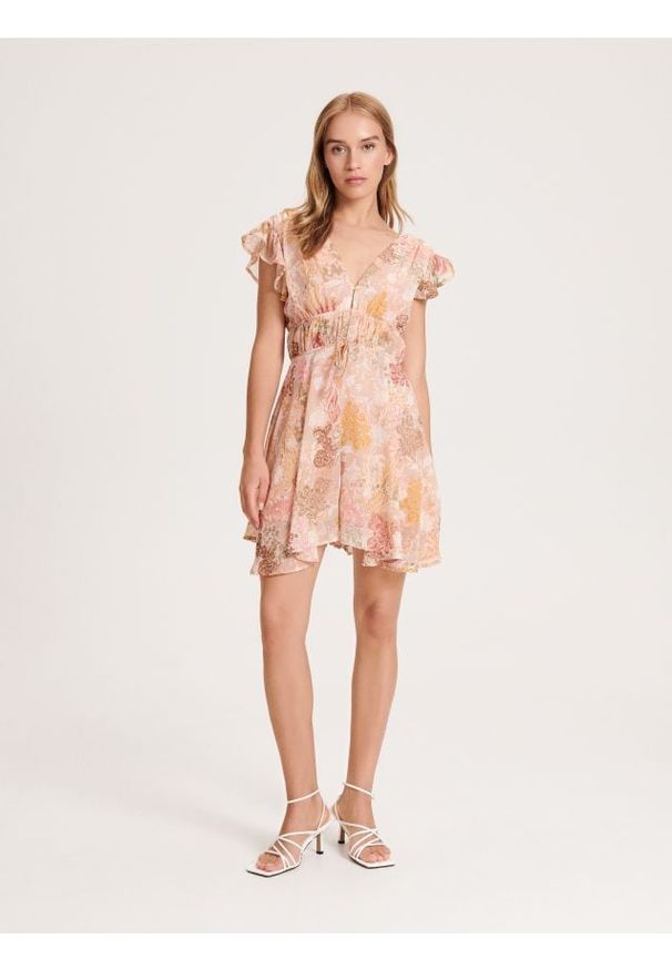 Reserved - Wzorzysty kombinezon - wielobarwny. Materiał: tkanina