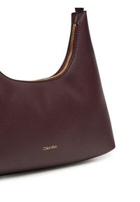 Calvin Klein Torebka Foil Logo Conv Shoulder Bag LV04F3272G Bordowy. Kolor: czerwony. Materiał: skórzane #5