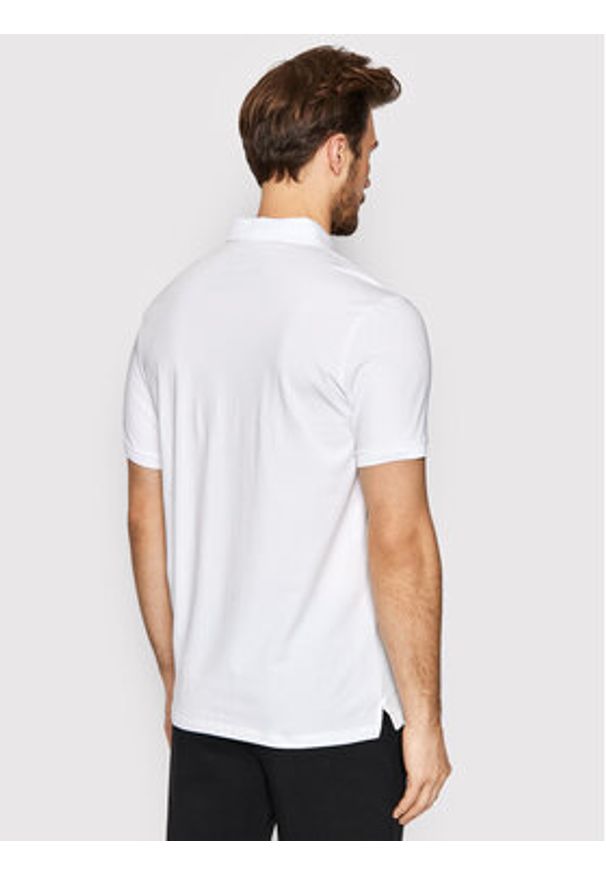 Karl Lagerfeld - KARL LAGERFELD Polo 745890 500221 Biały Regular Fit. Typ kołnierza: polo. Kolor: biały. Materiał: bawełna