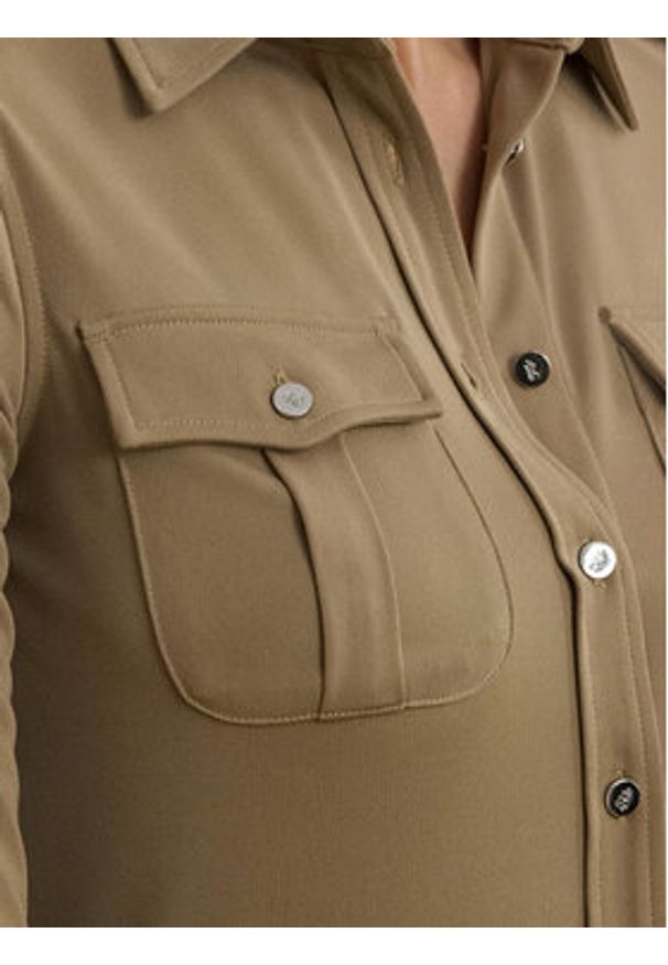 Lauren Ralph Lauren - LAUREN RALPH LAUREN Sukienka codzienna 200963901001 Beżowy Slim Fit. Okazja: na co dzień. Kolor: beżowy. Materiał: syntetyk. Typ sukienki: proste. Styl: casual