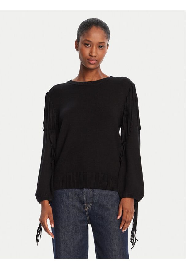 Marella Sweter Falco 2525366281000 Czarny Regular Fit. Kolor: czarny. Materiał: wiskoza