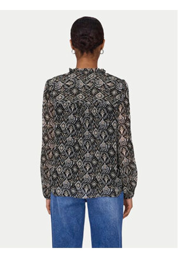 only - ONLY Bluzka Ditsy 15229700 Czarny Regular Fit. Kolor: czarny. Materiał: syntetyk