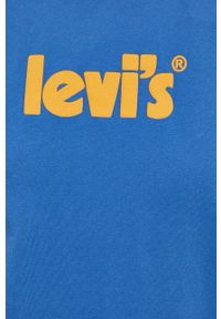 Levi's® - Levi's Sukienka bawełniana mini prosta. Okazja: na spotkanie biznesowe, na co dzień. Kolor: niebieski. Materiał: bawełna. Długość rękawa: długi rękaw. Wzór: nadruk. Typ sukienki: proste. Styl: biznesowy, casual. Długość: mini #2