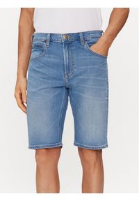 Lee Szorty jeansowe 5 Pocket 112349235 Niebieski Regular Fit. Kolor: niebieski. Materiał: bawełna