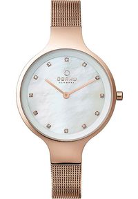 Zegarek OBAKU Zegarek damski Obaku Denmark V173LXVWMV różowe złoto. Kolor: złoty, wielokolorowy, różowy #1