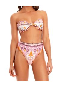 AGUA BENDITA - Top od bikini Leva Lucille. Kolor: beżowy. Materiał: materiał. Wzór: aplikacja #8