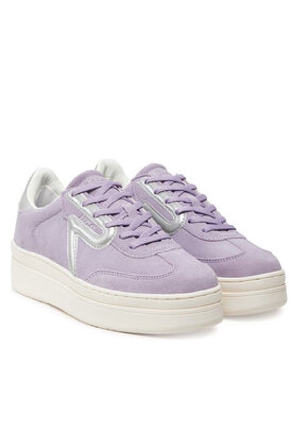 Replay - REPLAY Sneakersy GWZ6O .000.C0004L Fioletowy. Kolor: fioletowy. Materiał: skóra
