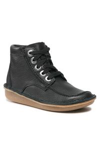 Clarks Trzewiki Funny Cedar 261738844 Czarny. Kolor: czarny. Materiał: skóra