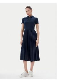 TOMMY HILFIGER - Tommy Hilfiger Sukienka codzienna WW0WW44448 Granatowy Regular Fit. Okazja: na co dzień. Kolor: niebieski. Materiał: bawełna. Typ sukienki: proste. Styl: casual #5