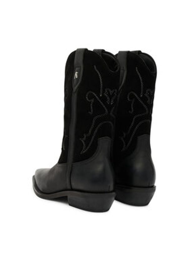 Replay - REPLAY Kowbojki GWN99.000.C0005L Czarny. Kolor: czarny. Materiał: skóra