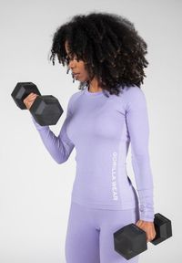 GORILLA WEAR - Selah Bezszwowe Długi rękaw ilac. Kolor: fioletowy. Sport: fitness