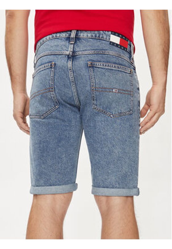 Tommy Jeans Szorty jeansowe Ronnie DM0DM19155 Niebieski Slim Fit. Kolor: niebieski. Materiał: bawełna