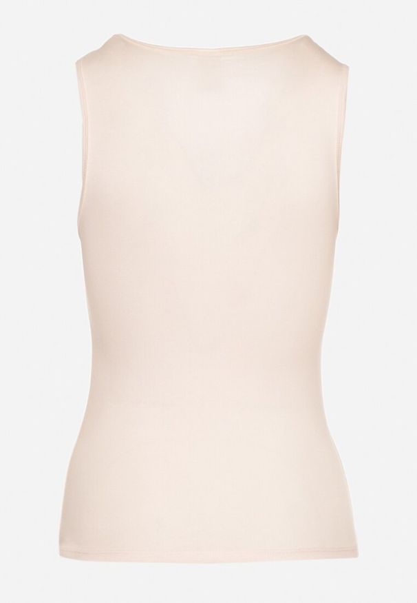 Born2be - Jasnoróżowy Top Bawełniany Klasyczny Tolivona. Okazja: na co dzień. Kolor: różowy. Materiał: bawełna. Styl: klasyczny