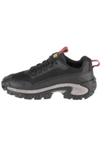 CATerpillar - Buty sportowe Sneakersy męskie, Caterpillar Intruder Lite. Kolor: czarny, brązowy. Materiał: syntetyk, tkanina, skóra, materiał. Sport: turystyka piesza