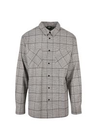 Oversizowa koszula w kratę z długim rękawem Urban Classics. Kolor: szary, wielokolorowy, czarny. Długość rękawa: długi rękaw. Długość: długie #1