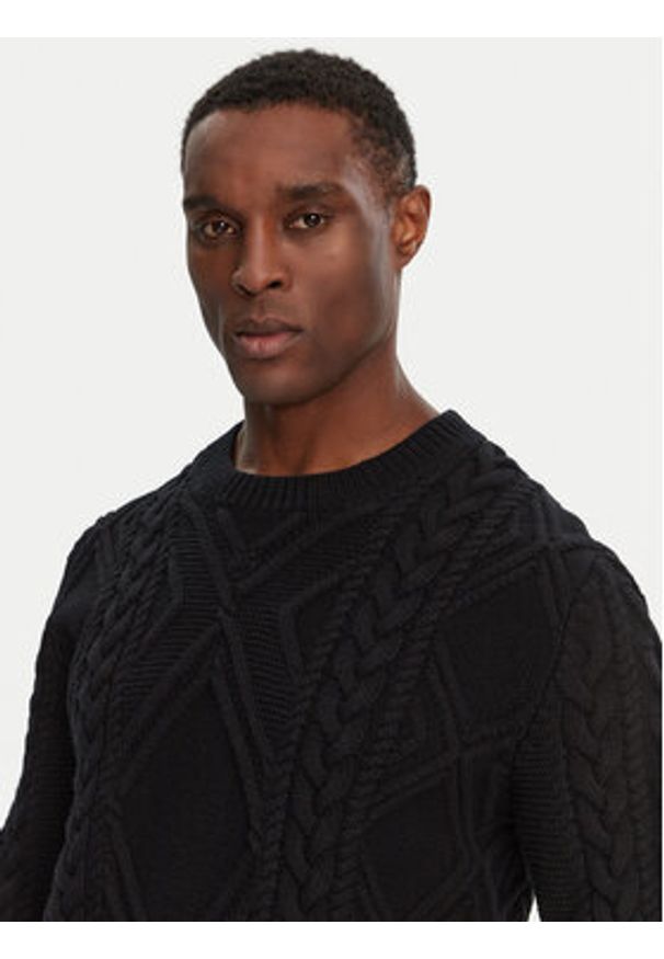 DOLCE & GABBANA - Dolce&Gabbana Sweter GXX02T JCVYE Czarny Regular Fit. Kolor: czarny. Materiał: wełna