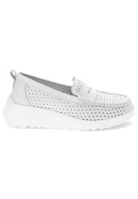 Białe Półbuty S.Barski Stylowe Obuwie Damskie. Kolor: biały. Szerokość cholewki: normalna. Styl: elegancki #5