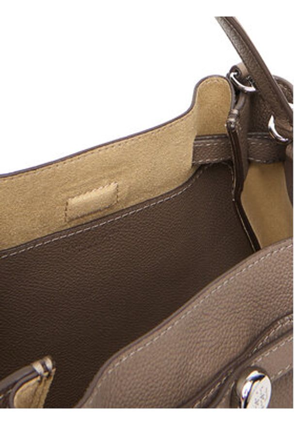 Tory Burch Torebka Romy Bucket Bag 166982 Brązowy. Kolor: brązowy. Materiał: skórzane