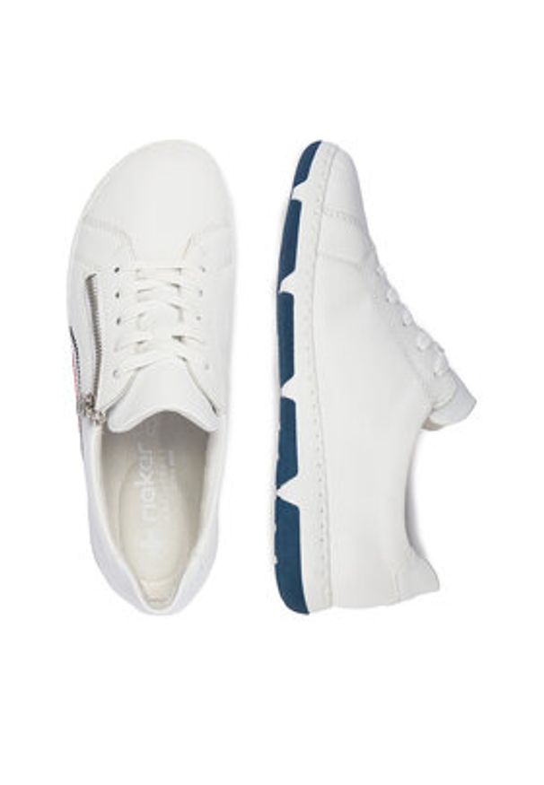 Rieker Sneakersy CEO-42424-80 Biały. Kolor: biały. Materiał: skóra