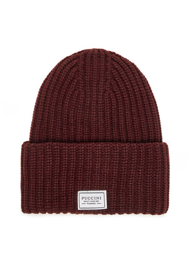 Puccini Czapka CZ2311 Bordowy. Kolor: czerwony. Materiał: materiał