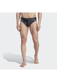 Adidas - Szorty Performance Graphic Swim. Kolor: szary. Materiał: materiał
