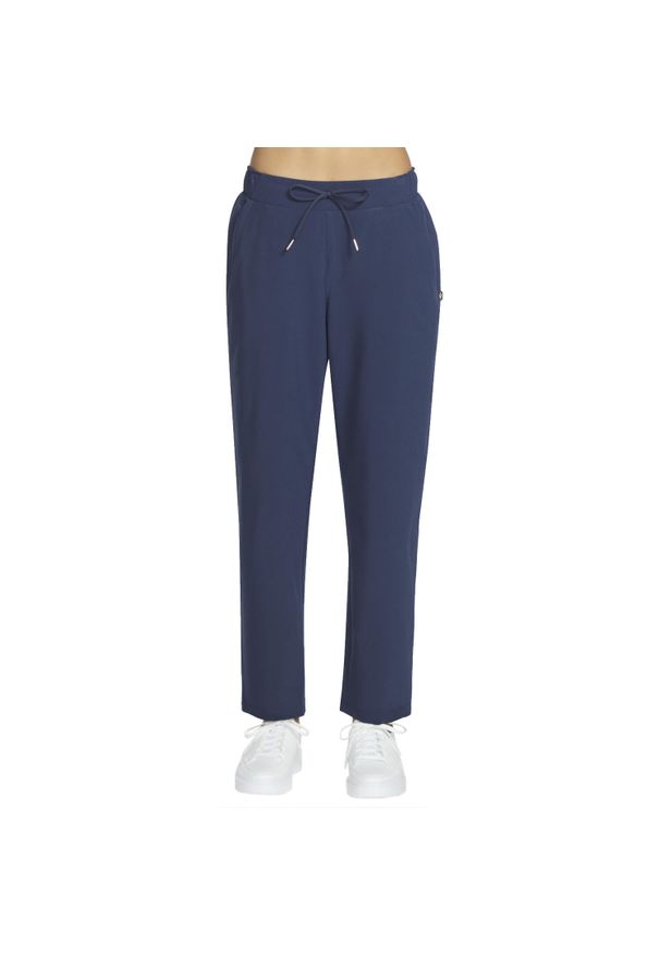 skechers - Spodnie sportowe damskie Slip-Ins: GO Walk Uptown Pant. Kolor: niebieski. Materiał: nylon