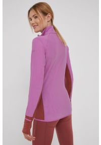 Icebreaker bluza sportowa Descender damska kolor fioletowy gładka. Kolor: fioletowy. Materiał: wełna, materiał, syntetyk, polar, skóra, włókno. Wzór: gładki. Styl: sportowy #2