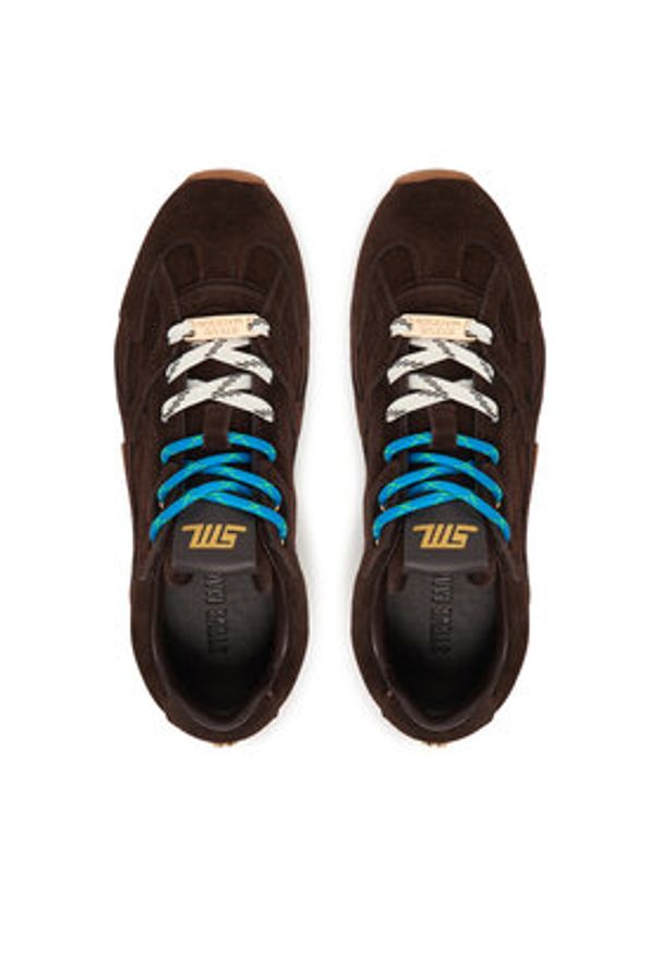 Steve Madden Sneakersy Asiel 11005159 Brązowy. Kolor: brązowy. Materiał: skóra, zamsz