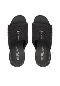 Replay - REPLAY Klapki GWSA6.000.C0005T Czarny. Kolor: czarny. Materiał: skóra #6