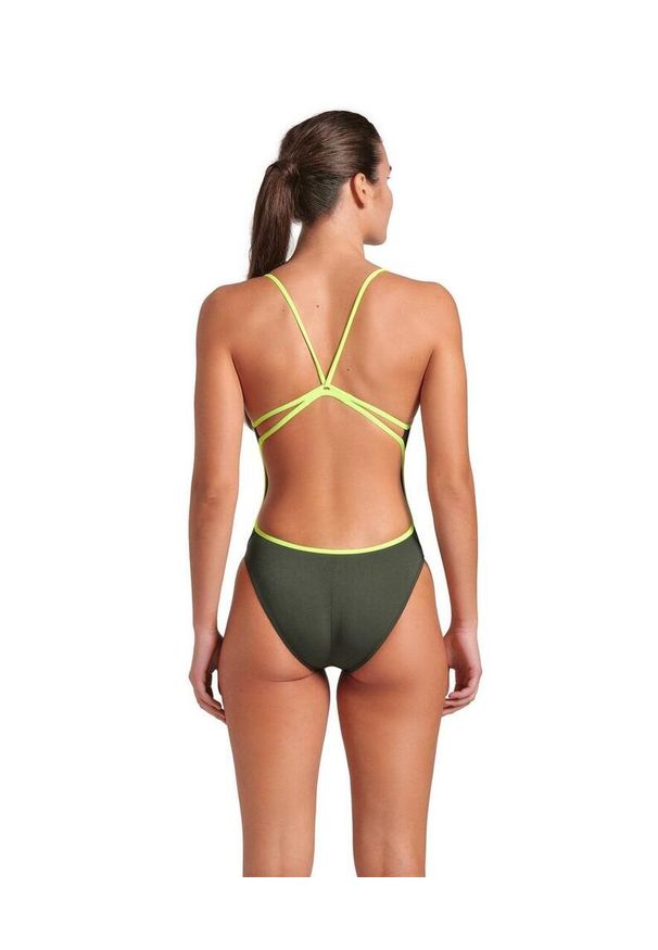 Strój kąpielowy damski Arena Lace Back Solid. Kolor: zielony