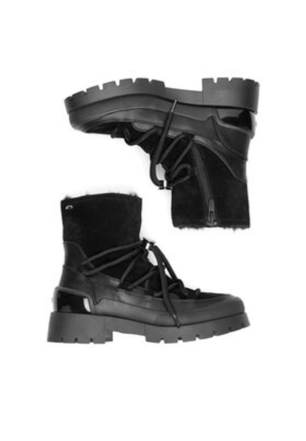MEXX Botki MI001714043W Czarny. Kolor: czarny. Materiał: zamsz, skóra