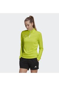 Bluza piłkarska damska Adidas Entrada 22 Training Top. Kolor: żółty. Sport: piłka nożna
