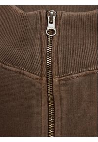 BDG Urban Outfitters Bluza Mock Neck Zip Crest 77172575 Brązowy Regular Fit. Kolor: brązowy. Materiał: bawełna #4